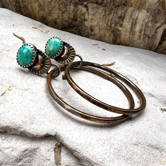 Turquoise Hoop Earrings