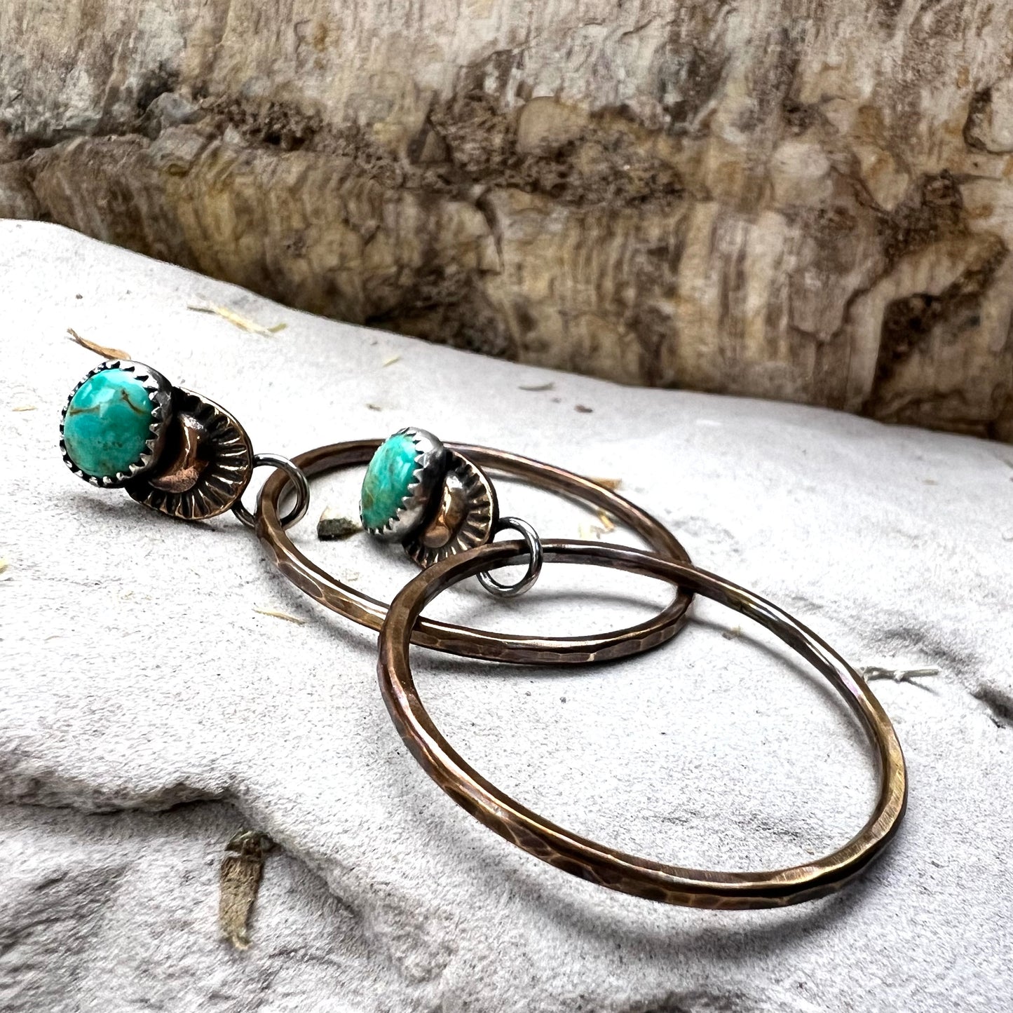 Turquoise Hoop Earrings
