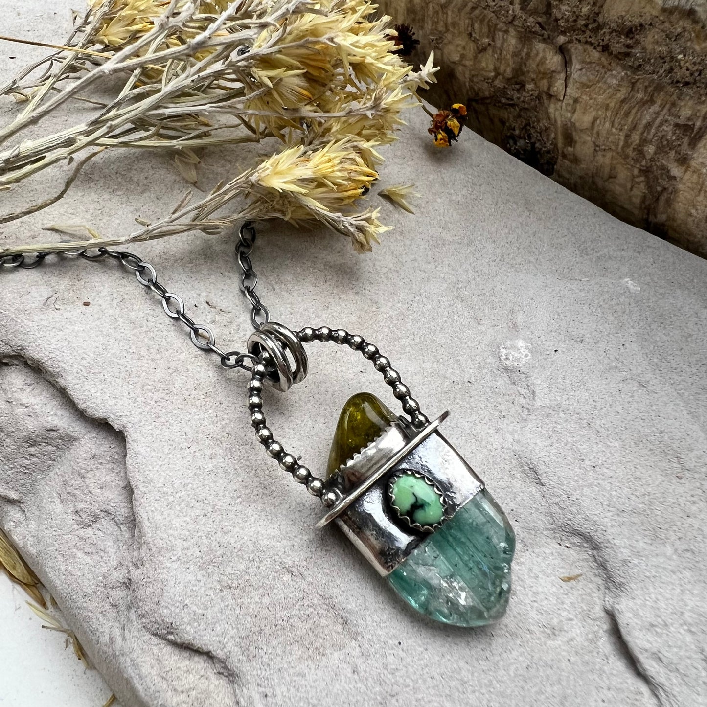 Tourmaline Pendulum Necklace