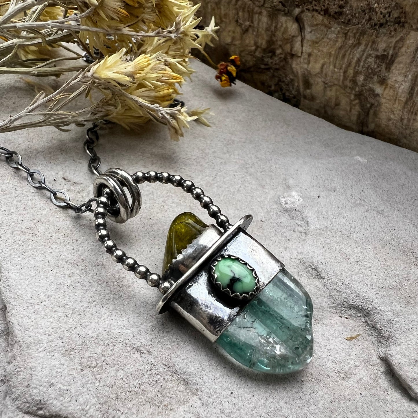 Tourmaline Pendulum Necklace