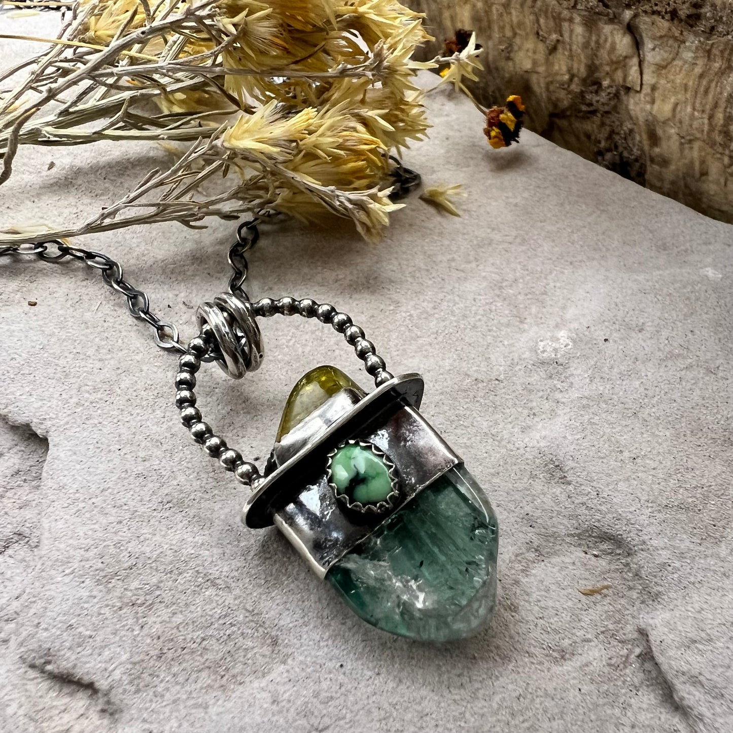 Tourmaline Pendulum Necklace