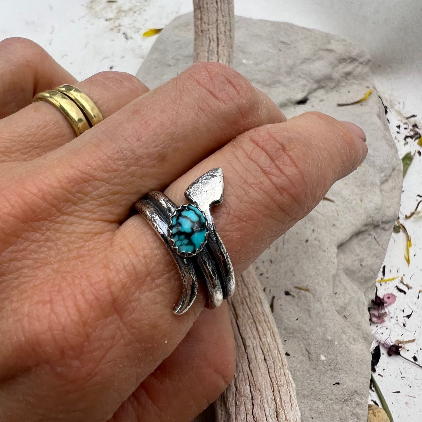 Turquoise Snake Ring