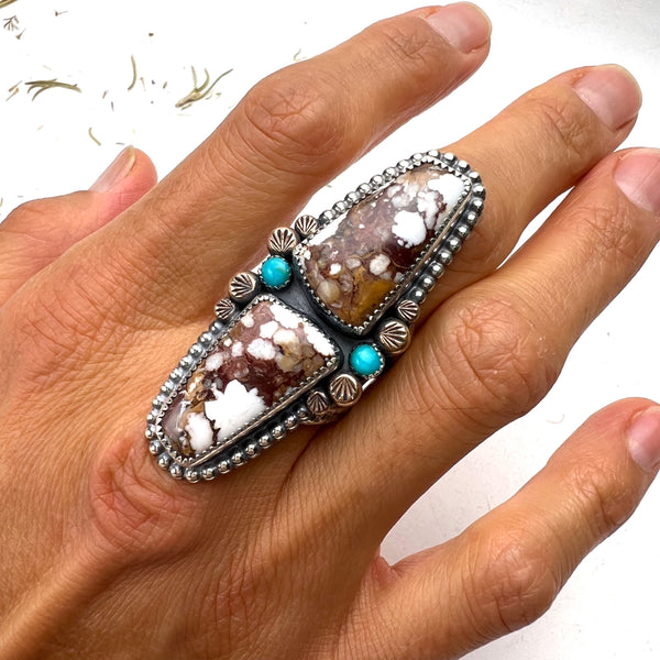 ((Reserved for Deb)) Double Wild Horse Statement Ring