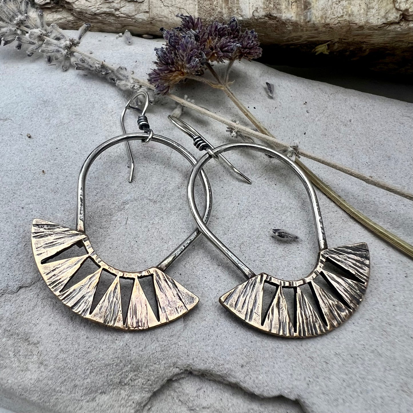 Bronze Juniper Hoops