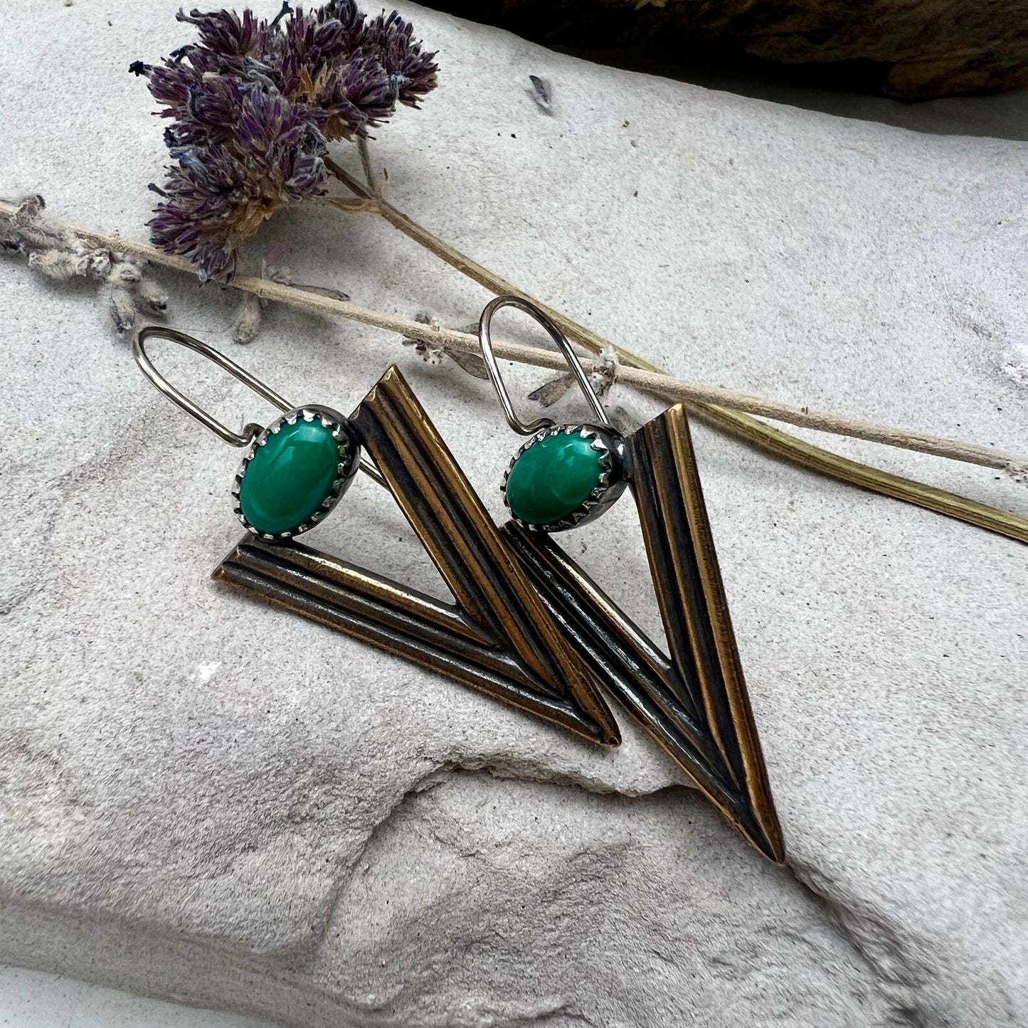 Bronze Apex Earrings
