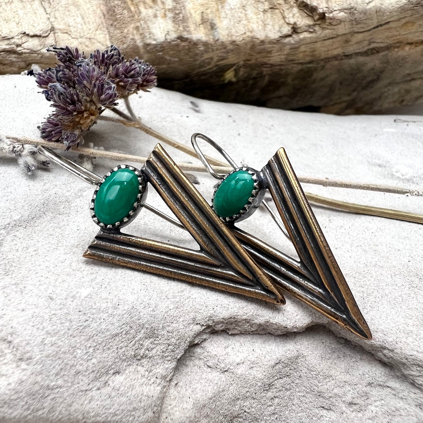 Bronze Apex Earrings