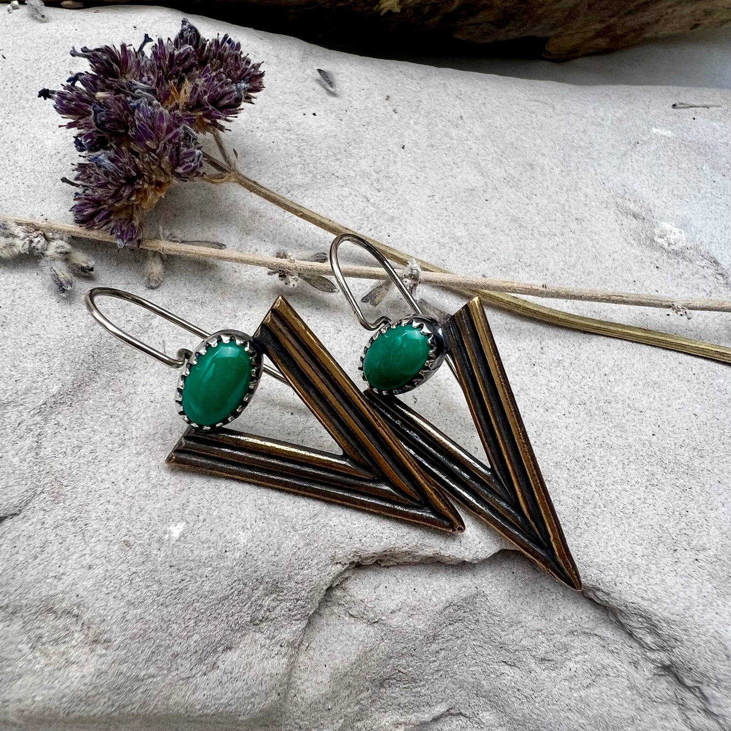 Bronze Apex Earrings
