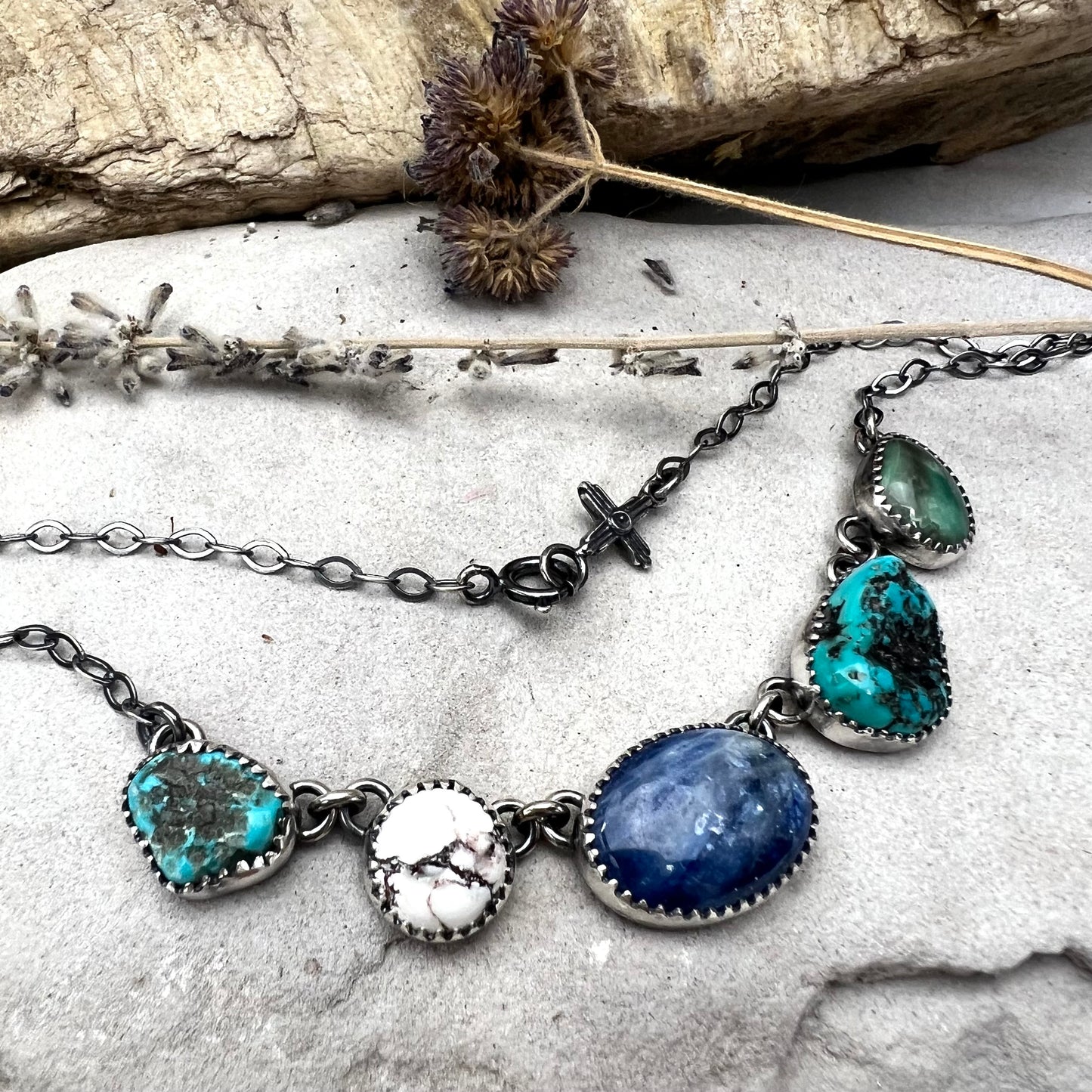 Multi-stone Linked Necklace