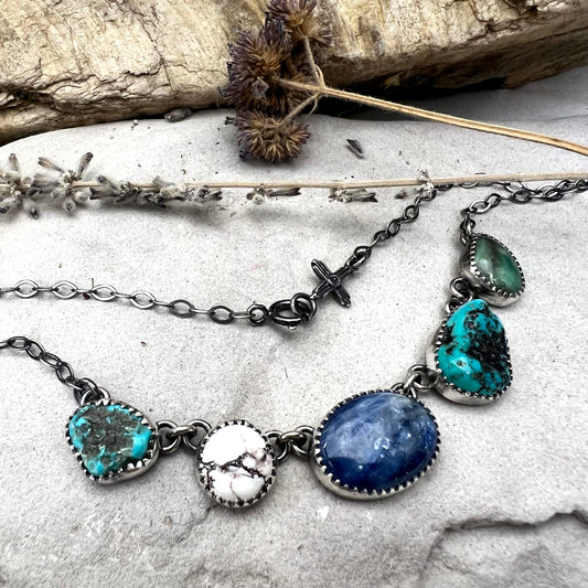 Multi-stone Linked Necklace