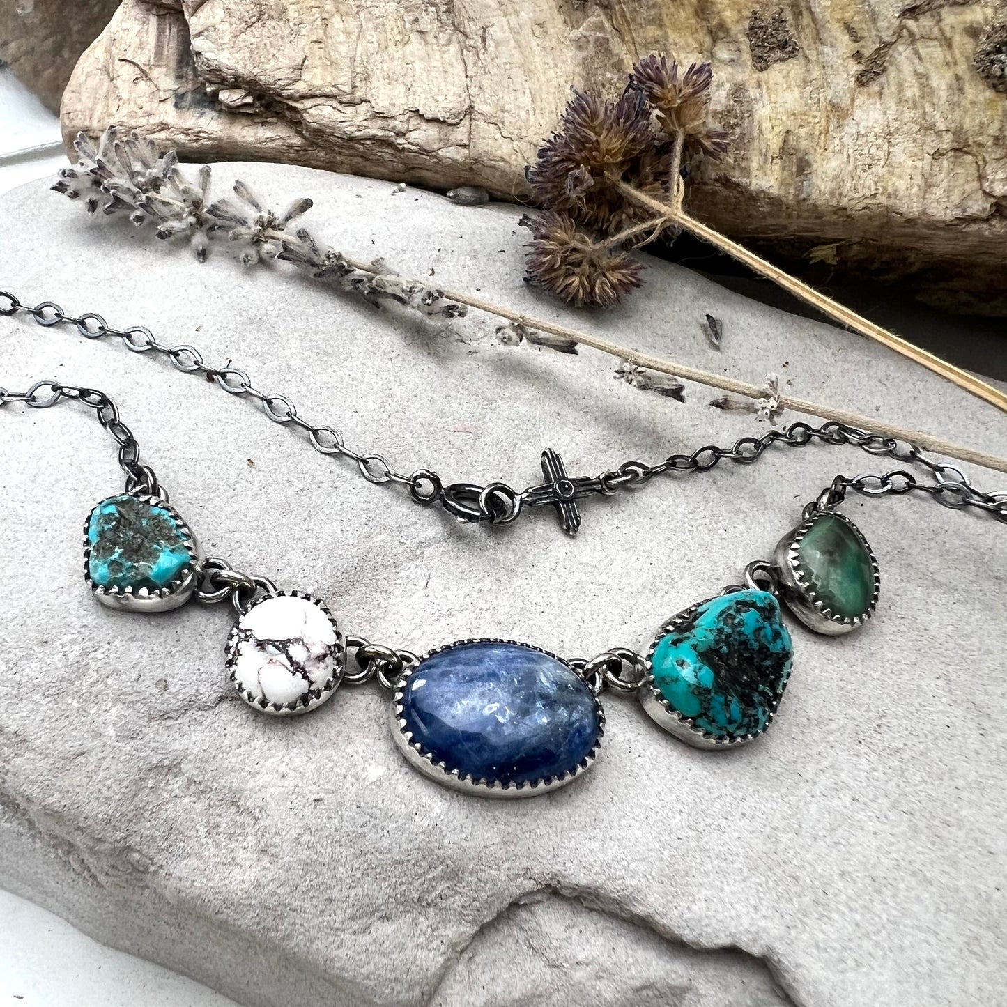 Multi-stone Linked Necklace