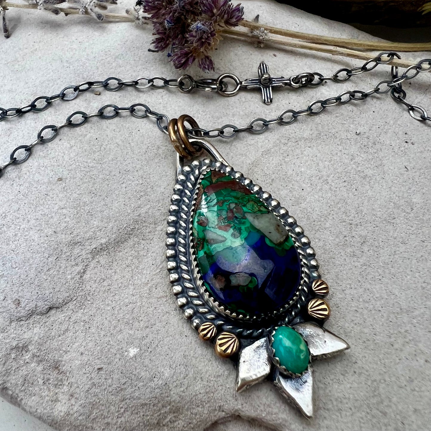 Chrysocolla Teardrop Necklace