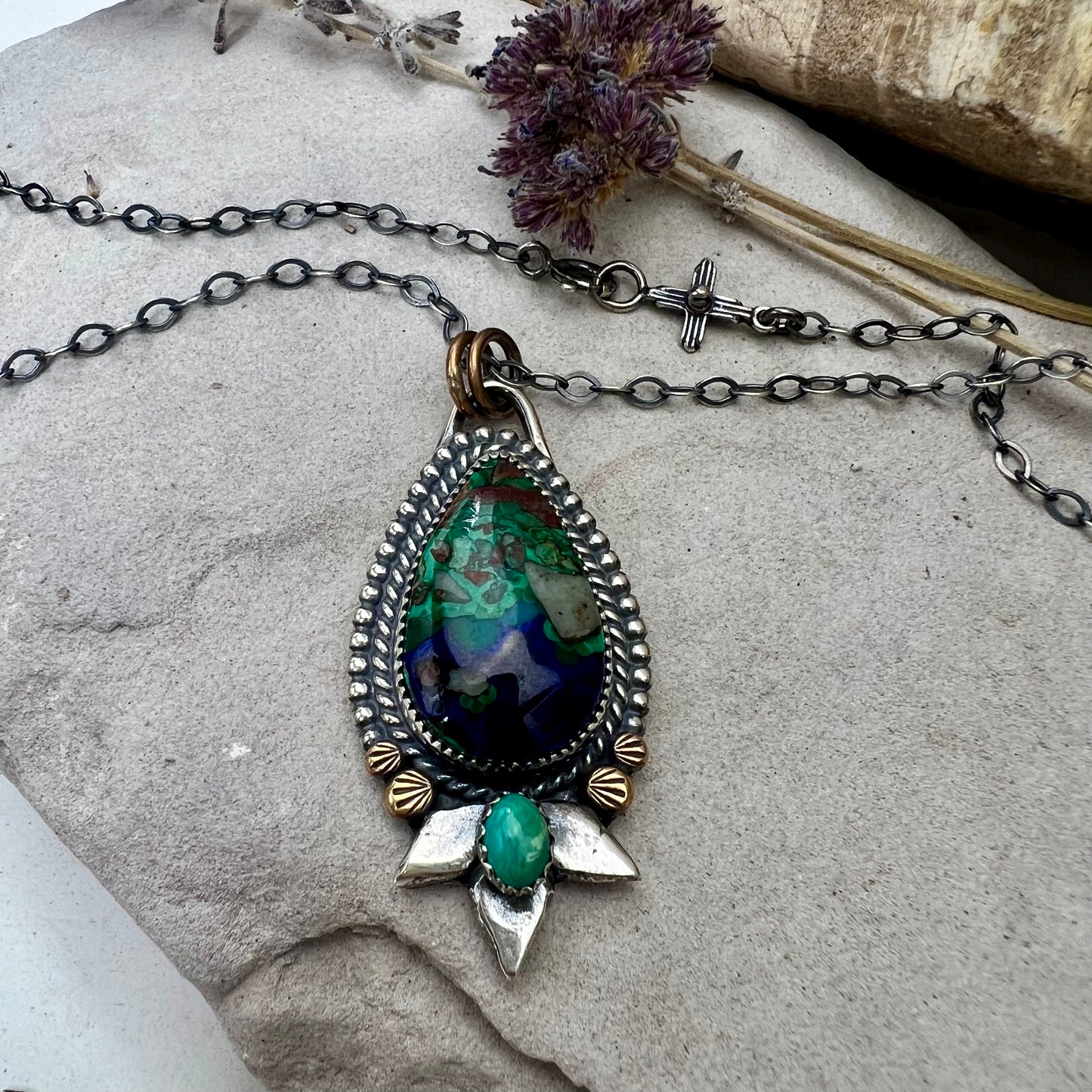 Chrysocolla Teardrop Necklace