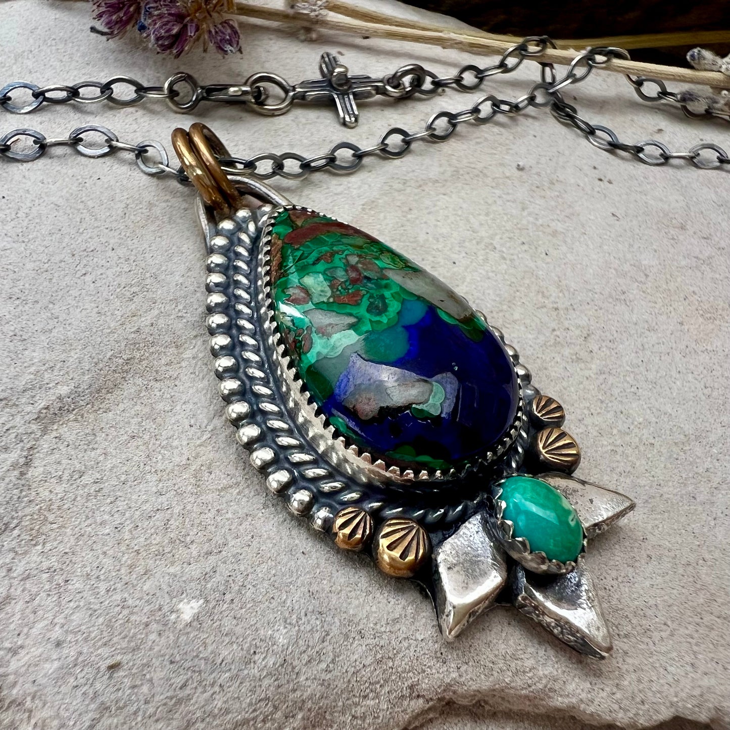 Chrysocolla Teardrop Necklace
