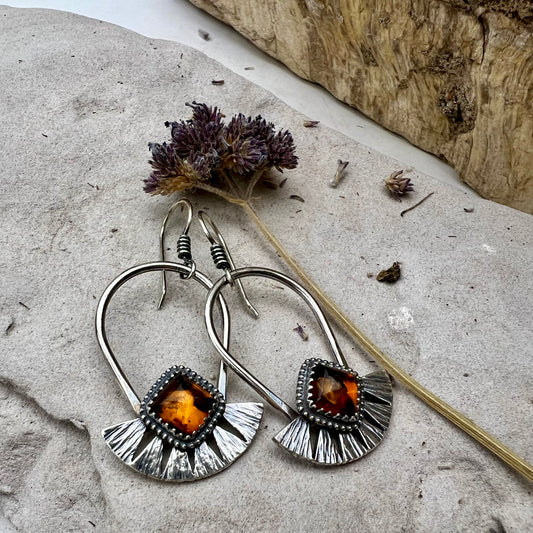 Amber Juniper Hoops