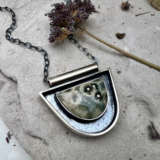 Ocean Jasper Shadowbox Necklace