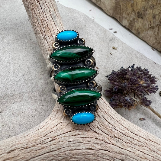 Malachite Statement Ring