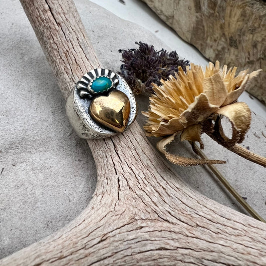 ((Reserved for Bre)) Corazón Signet Ring