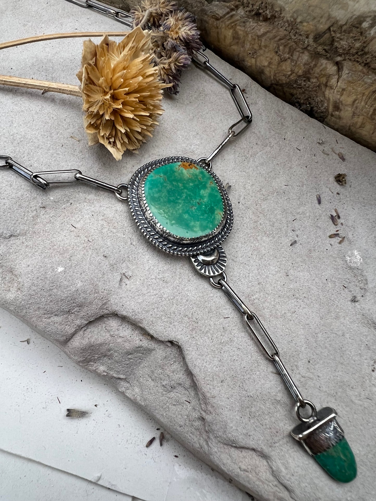 ((Reserved for Alice)) Turquoise Lariat Necklace