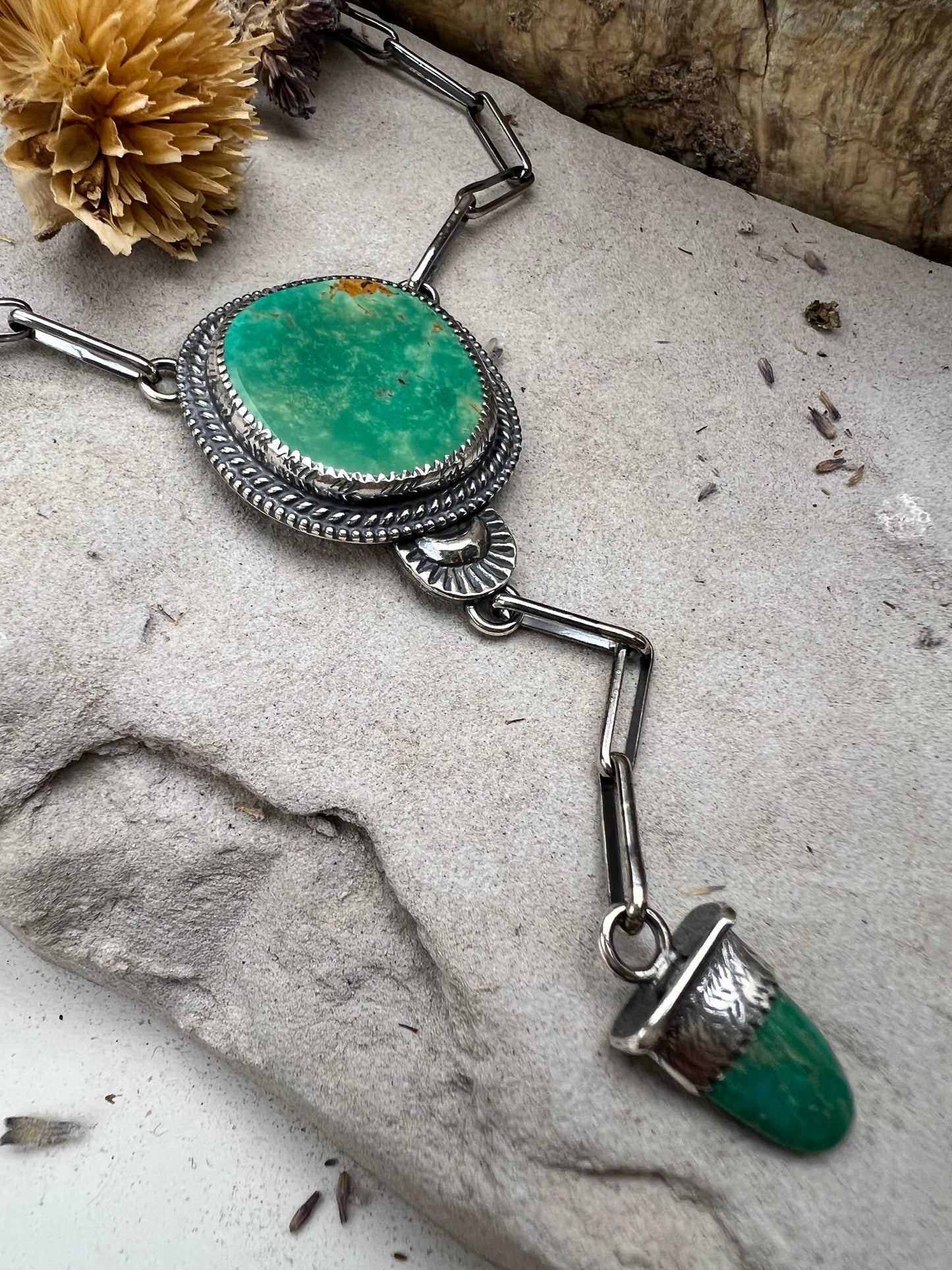 ((Reserved for Alice)) Turquoise Lariat Necklace