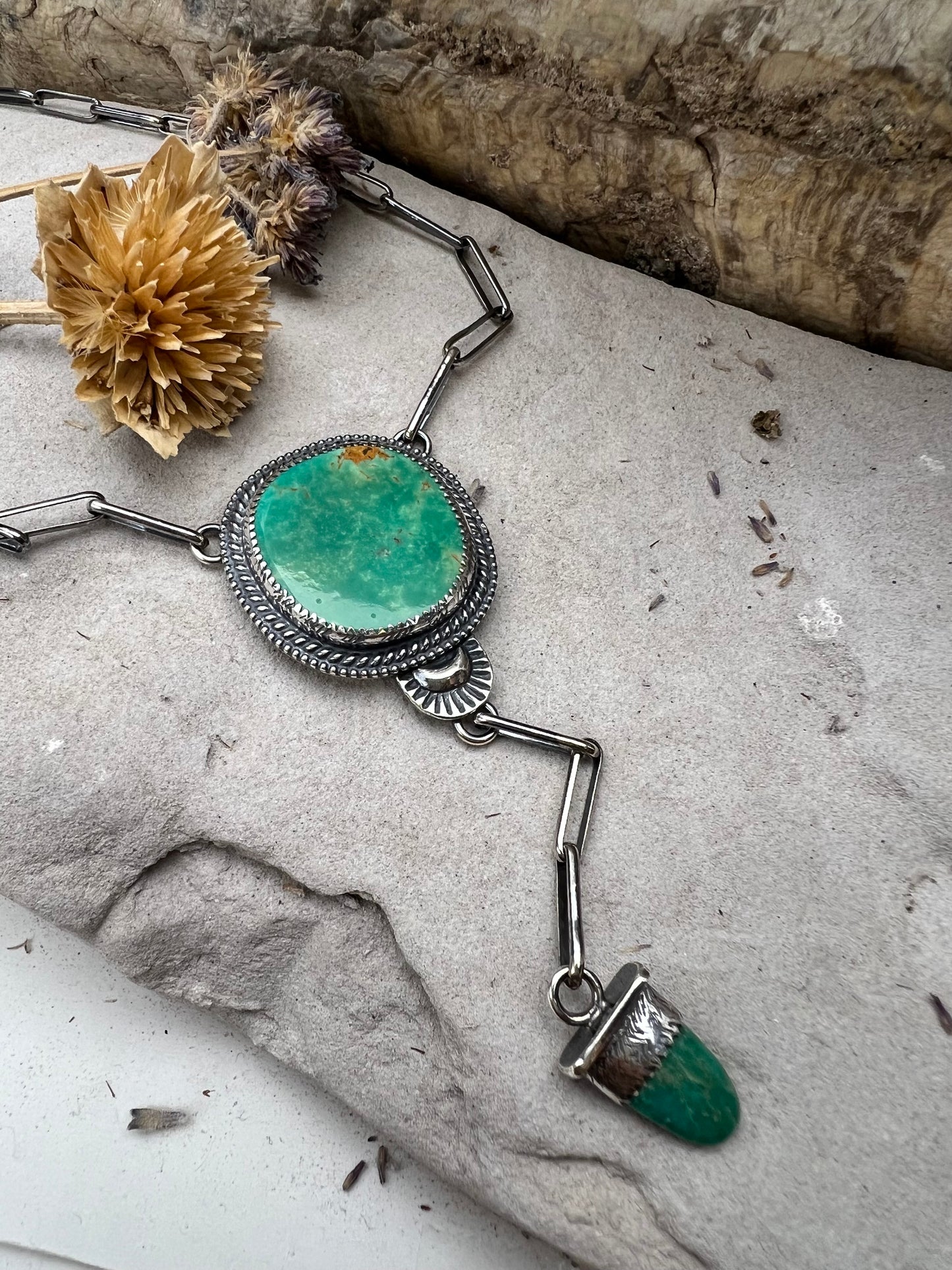 ((Reserved for Alice)) Turquoise Lariat Necklace