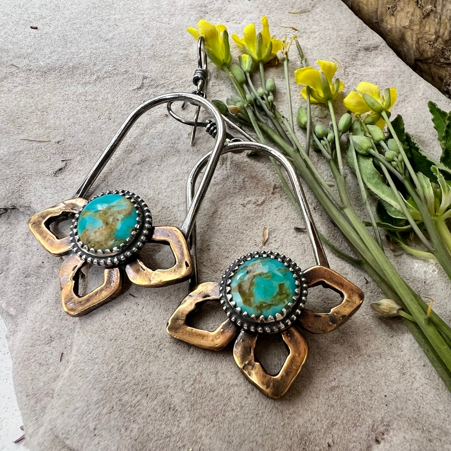 Turquoise Blossom Earrings