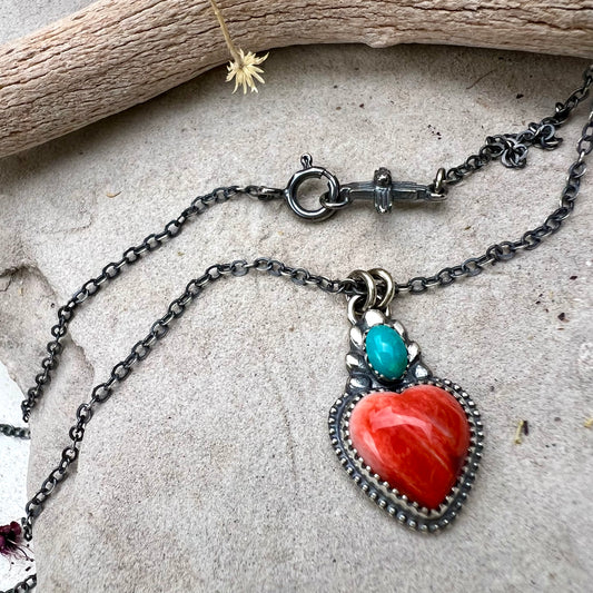 Spiny Oyster Heart Necklace