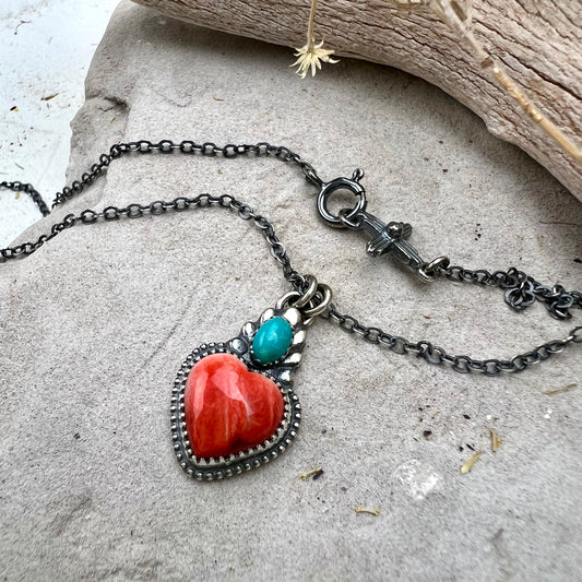 Spiny Oyster Heart Necklace