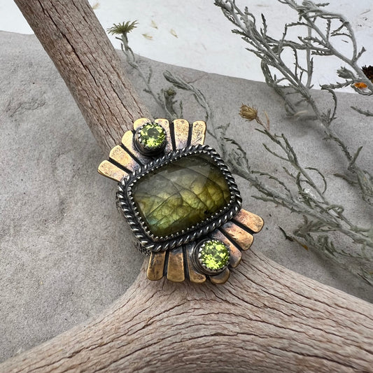 Labradorite Statement Ring