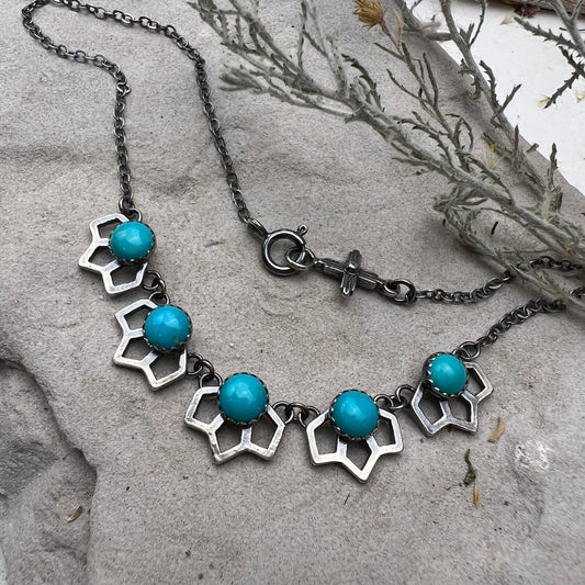 Linked Turquoise Sage Necklace