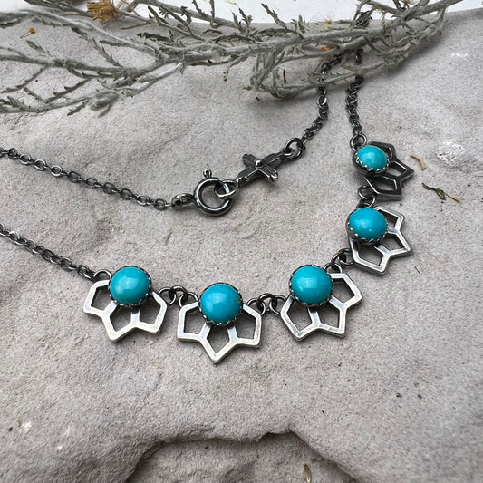 Linked Turquoise Sage Necklace