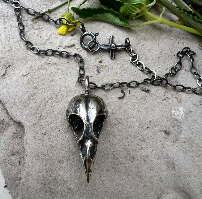 Finch Skull Necklace