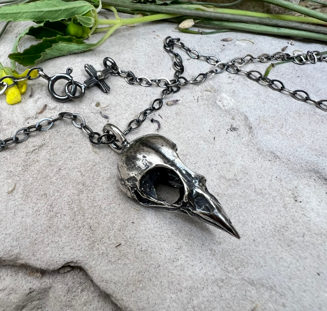 Finch Skull Necklace