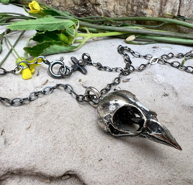 Finch Skull Necklace
