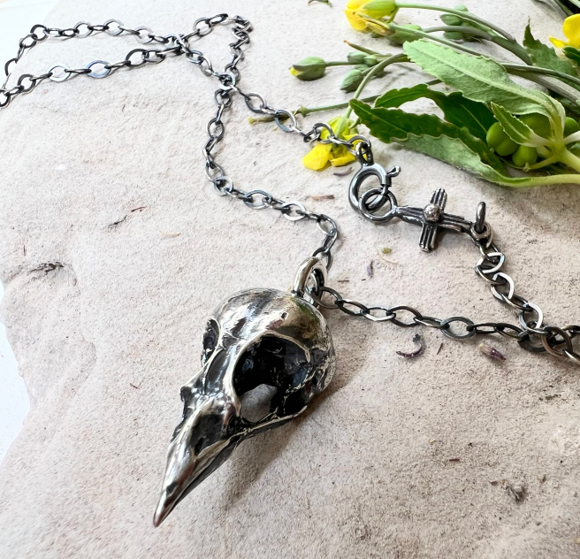 Finch Skull Necklace