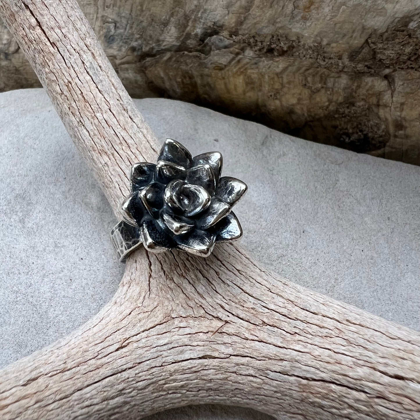 Sterling Silver Succulent Ring