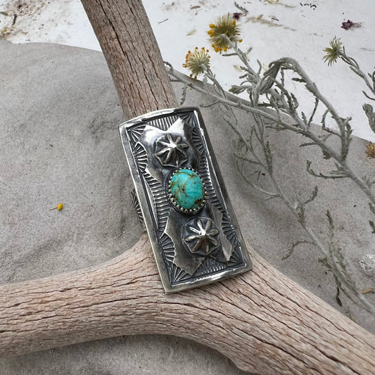 Turquoise Shield Ring