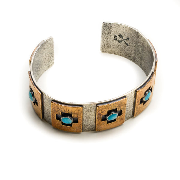Four Corners Turquoise Sterling Silver Bracelet