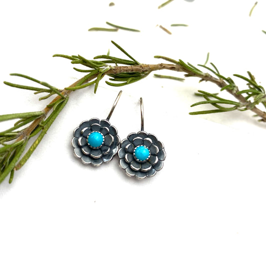 Turquoise Flower Earrings