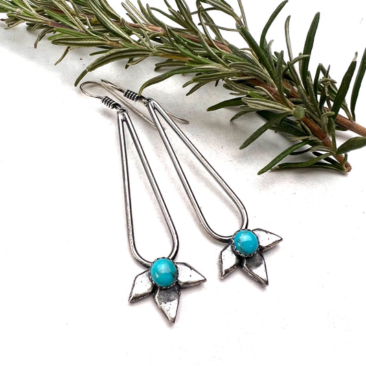 Turquoise Agave Hoops