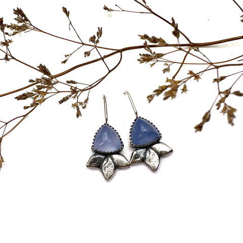 Chalcedony Agave Earrings