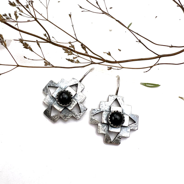 Onyx Cruz Earrings
