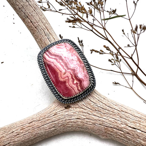 Rhodochrosite Statement Ring