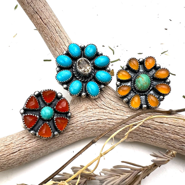 Turquoise Cluster Ring