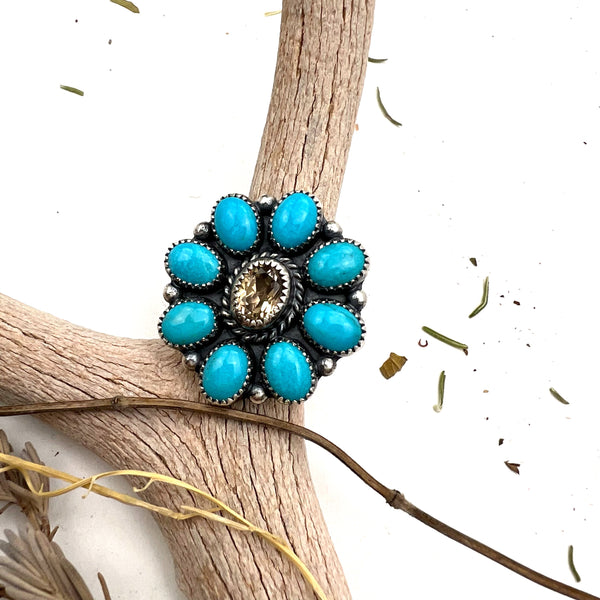 Turquoise Cluster Ring