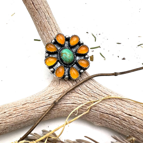 Carnelian Cluster Ring