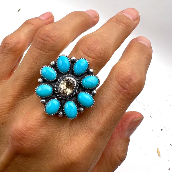 Turquoise Cluster Ring
