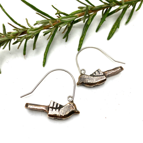 Bronze Blackbird Earrings