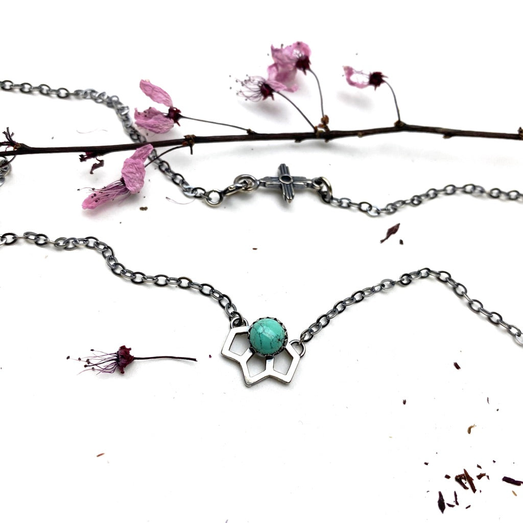 Tiny Sage Necklace - Meltdown Studio Jewelry