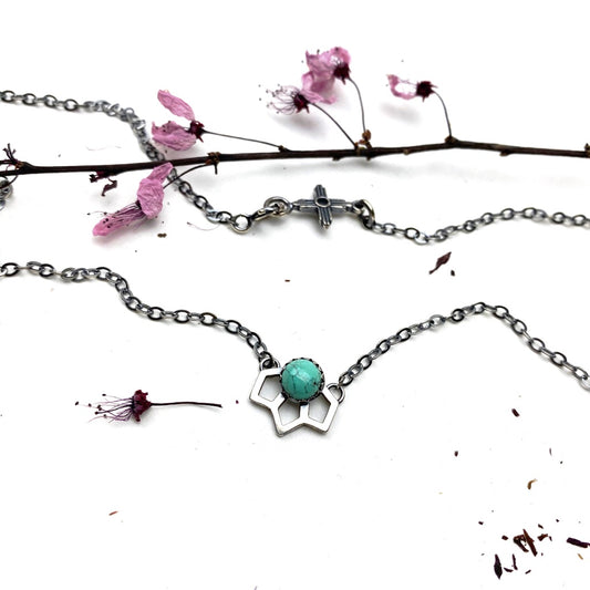 Tiny Sage Necklace - Meltdown Studio Jewelry