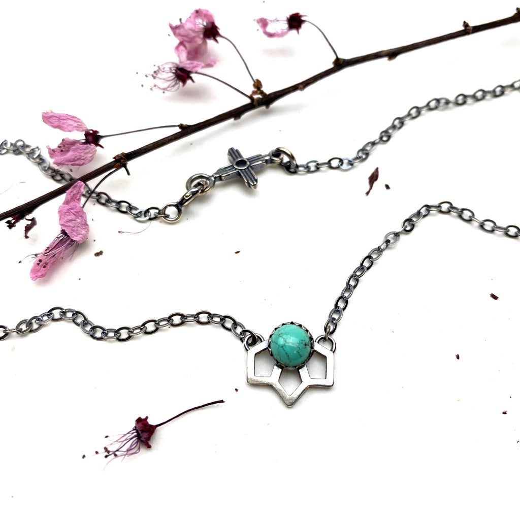 Tiny Sage Necklace - Meltdown Studio Jewelry